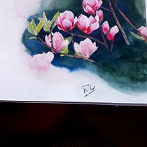 Magnolias en negativo  Ein Projekt aus dem Bereich Aquarellmalerei von pilarherce1966 - 01.06.2020