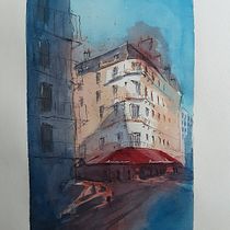 My project in Architectural Sketching with Watercolor and Ink course. Watercolor Painting project by conanquinn - 05.20.2020