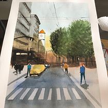 Mi Proyecto del curso: Paisajes urbanos en acuarela . % Maria Carmona tarafından hazırlanan Güzel sanatlar projesi - 06.05.2020