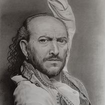 Jesús  Montijano,  bailaor flamenco. con lápiz de grafito. Desenho de retrato projeto de Lola Muñoz - 22.05.2020