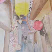Calle de Tokyo. Un proyecto de Ilustración tradicional, Ilustración arquitectónica, Ilustración botánica, Ilustración con tinta e Ilustración infantil de juncal_ayro - 23.05.2020