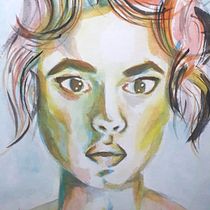 Meu projeto do curso: Retrato artístico em aquarela. Traditional illustration project by Jessica Lemos - 05.24.2020