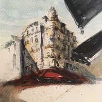 Mi Proyecto del curso: Dibujo arquitectónico con acuarela y tinta. Street Art project by ramon - 05.24.2020
