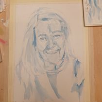 Wattercolor Retrat en Confinament. Watercolor Painting project by David Montanyà Rifà - 05.27.2020