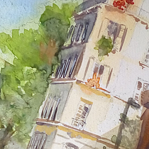 Mi Proyecto del curso: Dibujo arquitectónico con acuarela y tinta. Architecture project by Carranza Vil - 05.24.2020