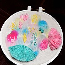 Un fluir mágico: Técnicas básicas de bordado y acuarela. Embroider, Creativit, and Watercolor Painting project by Daniela Martínez Castillo - 05.24.2020