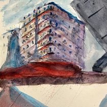 My project in Architectural Sketching with Watercolor and Ink course. Watercolor Painting project by Orville Sentman - 05.24.2020