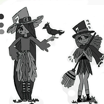 Mi Proyecto del curso: Fábrica de personajes ilustrados "Brujas mágicas del bosque". Traditional illustration project by Leilani Martínez - 05.28.2020
