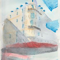 My attempt after Architectural Sketching with Watercolor and Ink course. Architectural Illustration, and Watercolor Painting project by Kuljeet Dhaliwal - 05.31.2020
