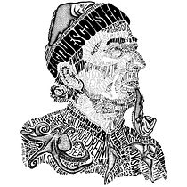 My project in Hand-Drawn Typographic Portrait course. Traditional illustration, T, and pograph project by Sarah King - 05.25.2020