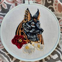 Mi Proyecto del curso: ANUBIS. Embroider project by Alejandra Linares Hidalgo - 05.25.2020