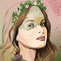 Mi Proyecto del curso: Dafne. Un progetto di Illustrazione digitale, Illustrazione tradizionale, Pittura ad acquerello, Disegno di ritratti e Disegno digitale di myriam.aires - 24.05.2020