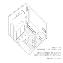Cabanon - Le Corbusier | Proyecto Arturo Vargas - Introducción al dibujo arquitectónico en AutoCAD Ein Projekt aus dem Bereich Architektur von Arturo Vargas - 01.06.2020