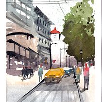 Mi Proyecto del curso: Paisajes urbanos en acuarela . % Nadia Ham tarafından hazırlanan Mimarlık, Sulubo, Ve a Resim projesi - 05.28.2020