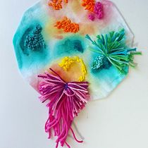 Vía de escape. Embroider, and Watercolor Painting project by Rebeca Río Lucio - 05.28.2020