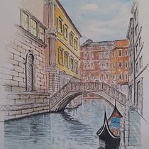 My project in Architectural Sketching with Watercolor and Ink course. Watercolor Painting project by brucemelville2 - 05.29.2020