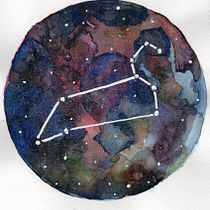 Mi Proyecto del curso: "Constelación de Leo". Un progetto di Pittura ad acquerello di Uriel Garibay Román - 29.05.2020