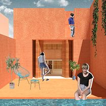 My project in Architectural Visualization Using Digital Collage course. Architectural Illustration, and Architecture project by Vasileia Pap. - 05.29.2020