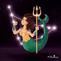 Chica Capricornio: Pintura digital de personajes: ilustra con luz y color. Desenho e Ilustração tradicional projeto de Jeremías Vilches Gajardo - 30.05.2020