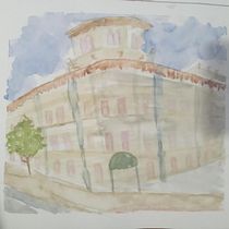 Mi Proyecto del curso: Dibujo arquitectónico con acuarela y tinta. Arquitetura projeto de Silvia Victoria Cristina Acuña Angulo - 26.06.2020