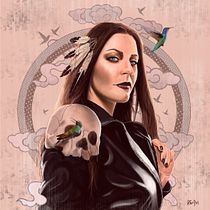  este es mi proyecto terminado Floor Jansen cantante de Nigthwish . Un projet de Dessin et Illustration numérique de César García Pino - 30.05.2020