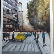 Mi Proyecto del curso: Paisajes urbanos en acuarela . % Antonella Pereyra tarafından hazırlanan Güzel sanatlar projesi - 05.31.2020