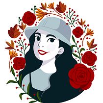 Meu projeto do curso: Retrato ilustrado com elementos botânicos. Desenho digital, Ilustração tradicional, Ilustração botânica e Ilustração digital projeto de Ludmila Fernandes - 31.05.2020