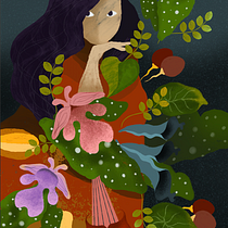 My project in Flat Illustration with Photoshop course. Traditional illustration project by Andrea Brenes - 05.31.2020