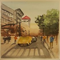 Mi Proyecto del curso: Paisajes urbanos en acuarela . % Maria Mancuso tarafından hazırlanan Sulubo, Ve a Resim projesi - 06.01.2020