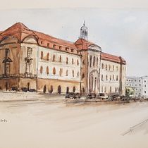 My project in Architectural Sketching with Watercolor and Ink course. Architectural Illustration, Sketching, and Watercolor Painting project by ancapatron - 06.10.2020