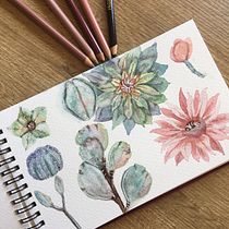 My project in Botanical Illustration with Watercolors course. Ilustração botânica projeto de lisamatt85 - 04.06.2020