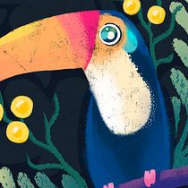 Tucano na Mata. Traditional illustration project by Gianluca Ambrosio - 06.01.2020