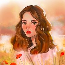 Meu projeto do curso: Retrato digital no Photoshop com um toque de fantasia. Digital Painting project by Patricia Perez - 06.02.2020