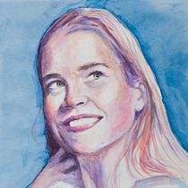 My first attempt at Artistic Portrait with Watercolors. Watercolor Painting project by Mikko Oksalahti - 06.10.2020