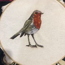 Mi Proyecto del curso: Pintar con hilo: técnicas de ilustración textil. Bordado projeto de Carlos Lara - 03.06.2020
