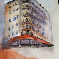 My project in Architectural Sketching with Watercolor and Ink course. Watercolor Painting project by Sanela Edwards - 06.03.2020