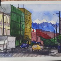 Mi Proyecto del curso: Paisajes urbanos en acuarela . % Lucia Alípaz tarafından hazırlanan Sulubo, Ve a Resim projesi - 06.03.2020