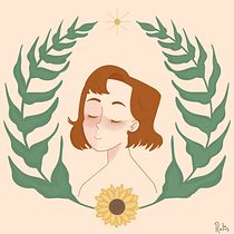 Mi Proyecto del curso: Retrato ilustrado con elementos botánicos. Un proyecto de Ilustración tradicional, Ilustración botánica, Ilustración digital e Ilustración infantil de Sharon Carrillo - 04.06.2020
