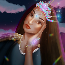 Mi Proyecto del curso: Retratos digitales de fantasía con Photoshop. Drawing, Artistic Drawing, Portrait Drawing, Digital Drawing, and Traditional illustration project by Natalia Aguirre Godoy - 06.05.2020