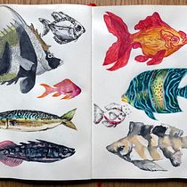 Mi Proyecto del curso: Técnicas de ilustración para desbloquear tu creatividad. Creativit, Traditional illustration, Ink Illustration, and Watercolor Painting project by Florence Saje - 06.05.2020