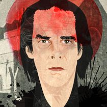 Nick Cave and Wangarattha Cathedral. Ilustração digital, e Pintura em aquarela projeto de Sergi Montaner Rafart - 05.06.2020