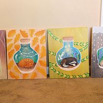 My project in Watercolour on Wood course. Acr, lic Painting, Arts, Crafts, and Oil Painting project by growmangos - 06.19.2020