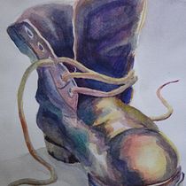 Mi Proyecto del curso: Técnicas experimentales de acuarela para principiantes. Estudio de color con botas. . Fine Arts project by Salvador Flores Arteaga - 06.07.2020