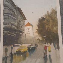 Mi Proyecto del curso: Paisajes urbanos en acuarela . Projekt z dziedziny  Architektura,  R, sunek art, st, czn i Malowanie akwarelą użytkownika OSCAR CABREJOS CHANAMÉ - 10.06.2020
