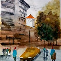 Mi Proyecto del curso: Paisajes urbanos en acuarela. Projekt z dziedziny Malowanie akwarelą użytkownika Nohora Garzon - 07.06.2020