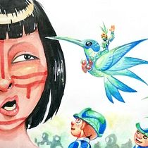 Zoro - Ilustración infantil. Traditional illustration, Children's Illustration, and Watercolor Painting project by Andrés Cruz - 06.08.2020