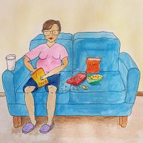 My project in The Art of Sketching: Transform Your Doodles into Art course - Couch snacks.. Traditional illustration project by kittims - 06.08.2020