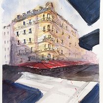 My project in Architectural Sketching with Watercolor and Ink course. Pintura em aquarela projeto de miken1954 - 16.07.2020