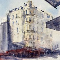 My project in Architectural Sketching with Watercolor and Ink course. Architectural Illustration, and Watercolor Painting project by Susan Chiang - 06.10.2020
