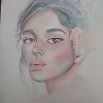 Mi Proyecto del curso: Retrato artístico en acuarela. Fine Arts project by thaiza_ananda - 06.11.2020
